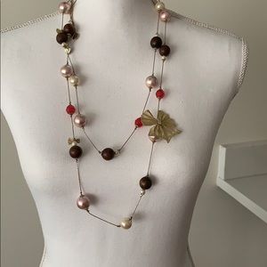 NWOT Betsy Johnson Long Strand Pearl Necklace
